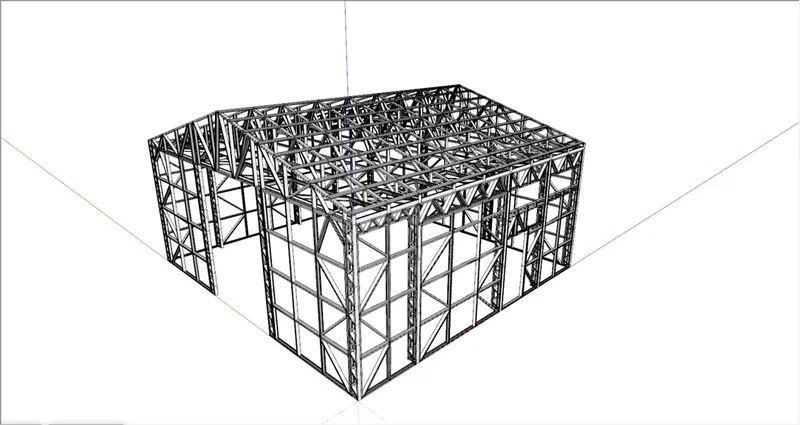 Готовый комплект ЛСТК: Ангар 10 × 10 м