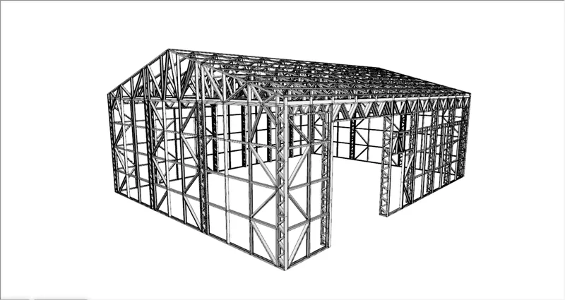 Готовый комплект ЛСТК: Склад 10 × 15 м